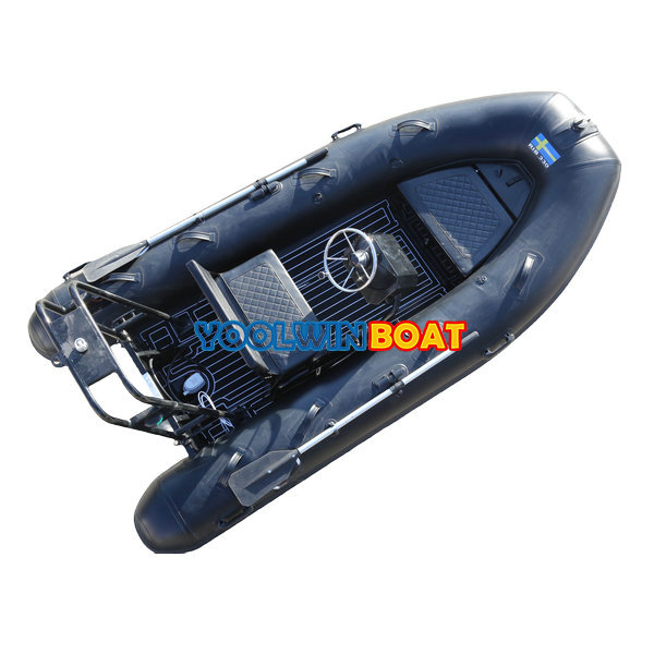 12ft Black Sweden Aluminum Sport Semi Rigid Inflatable RIB Boat Norway