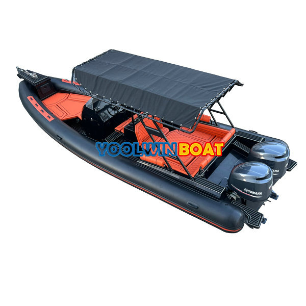 860 Luxury Aluminum Orca Hypalon RIB Boat with Toilet