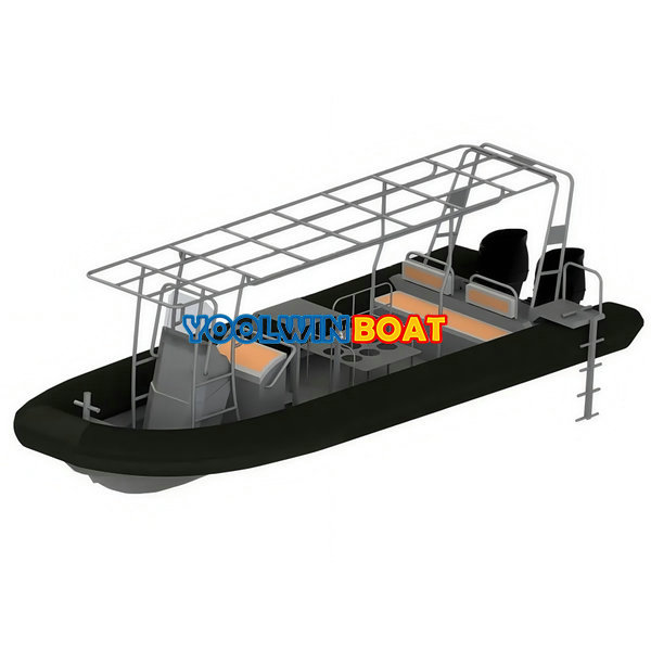 680 Aluminum Diving Adventure RIB Boat with Oxygen Tank