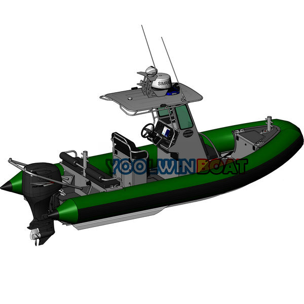 680 Cabin Rescue Aluminum RIB Boat with Suspension 