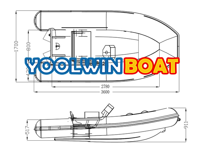 330 sport aluminum rib boat structure