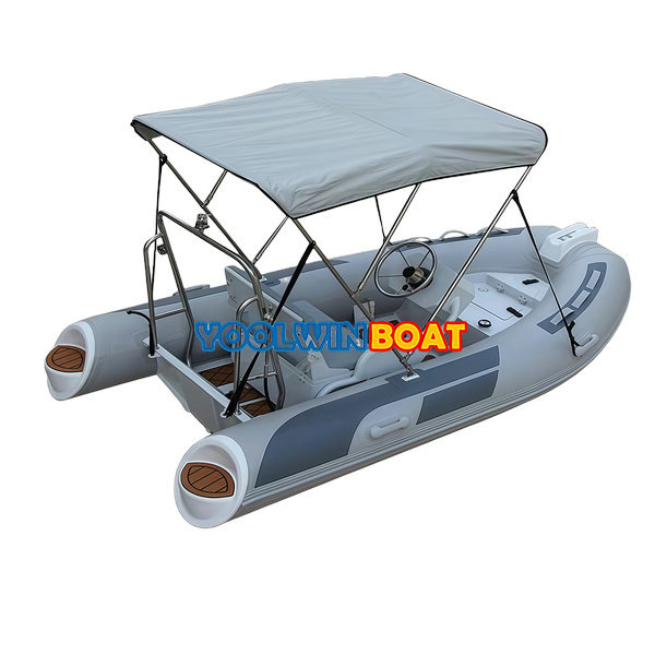 360 aluminum rib boat with Bimini 