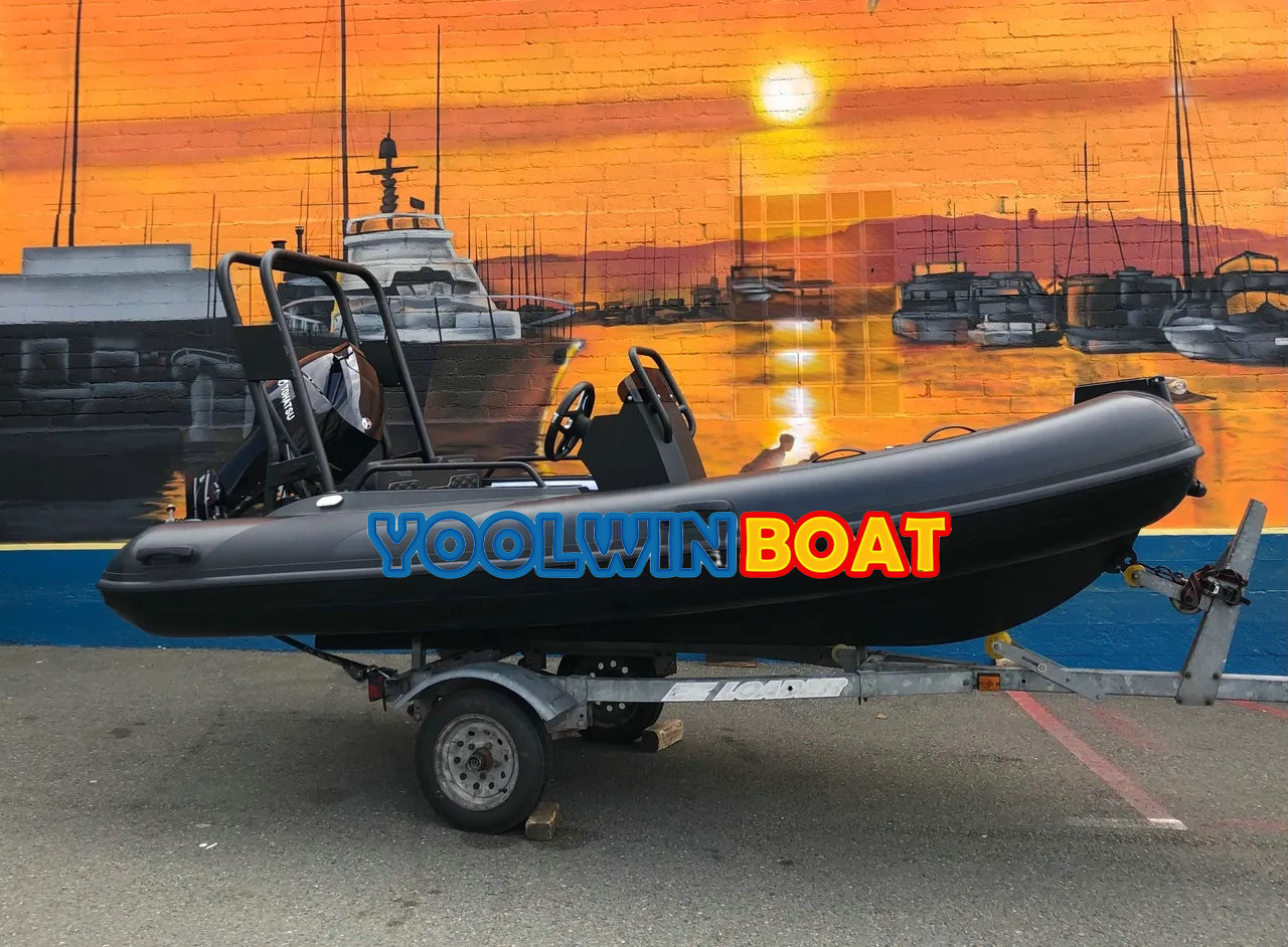 360 black aluminum rib boat