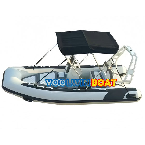 390 rib boat with bimini sun shade