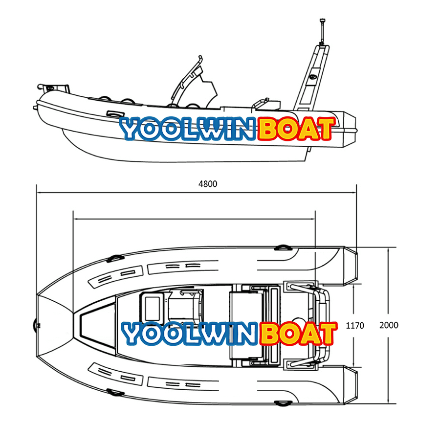 480 rib boat structure