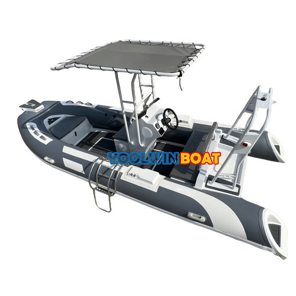 480 aluminum rib boat with T-top