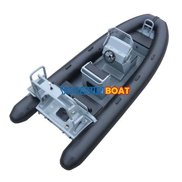 580 luxury black aluminum rib boat