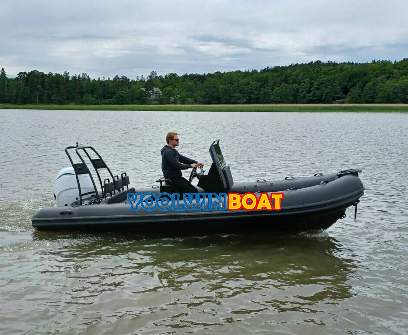 580 black aluminum rib boat