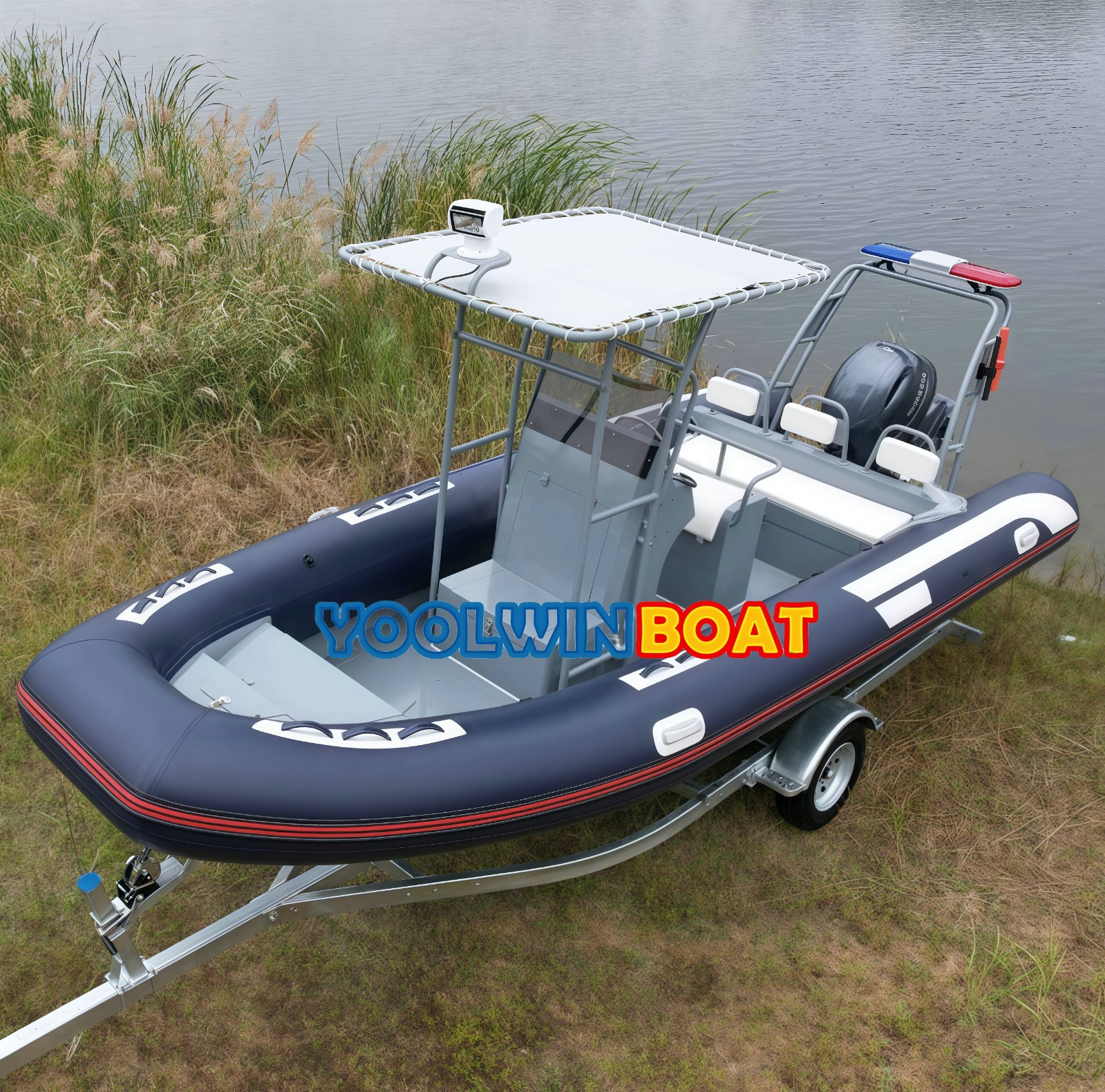 5.8m rescue aluminum rib boat