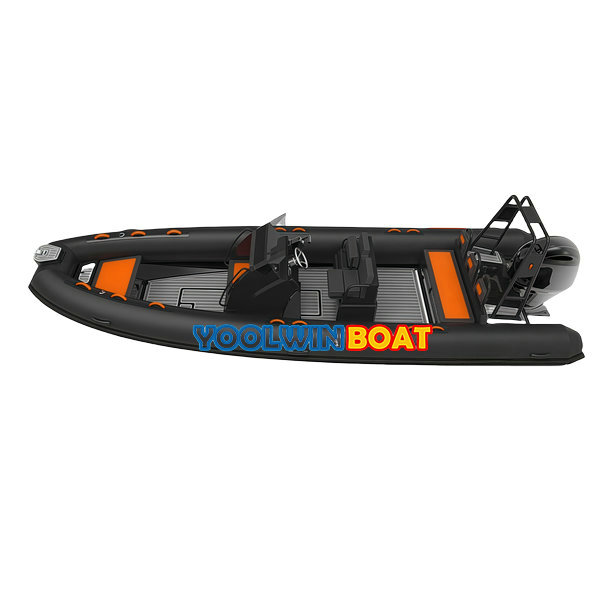 680 orca hypalon aluminum rib boat