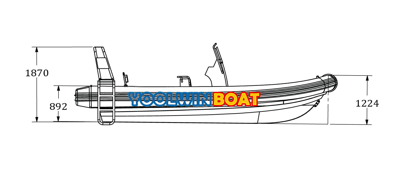 680 aluminum rib boat structure