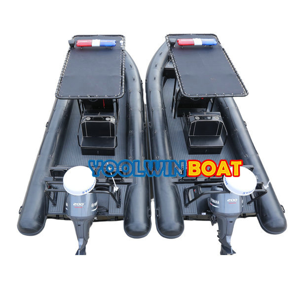 760 police rib boat aluminum hull