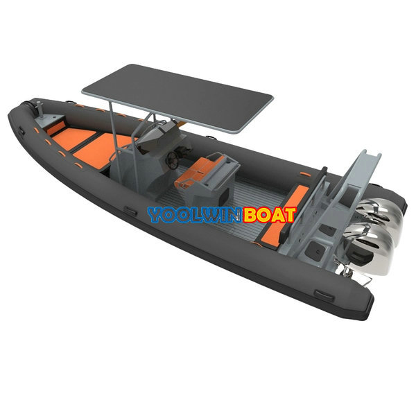 760 commercial aluminum rhib boat