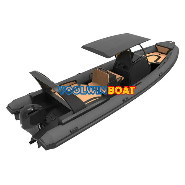 860 black orca hypalon rib boat