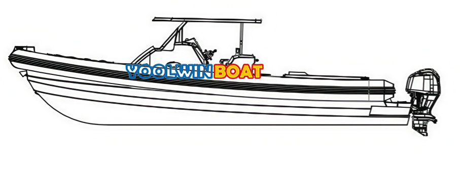 35ft recreation rib boat structure