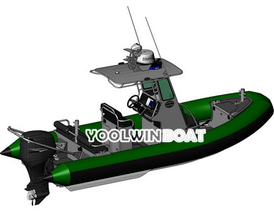 680 cabin aluminum rib boat