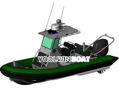 680 rescue aluminum rib boat