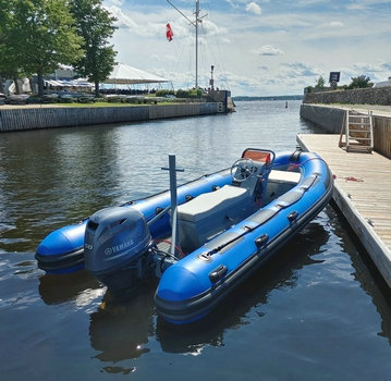 460 working aluminum rib boat