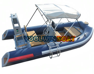 460 luxury aluminum rib boat with Bimini