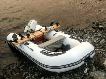 fishing zodiac inflatable motor boat